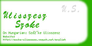 ulisszesz szoke business card